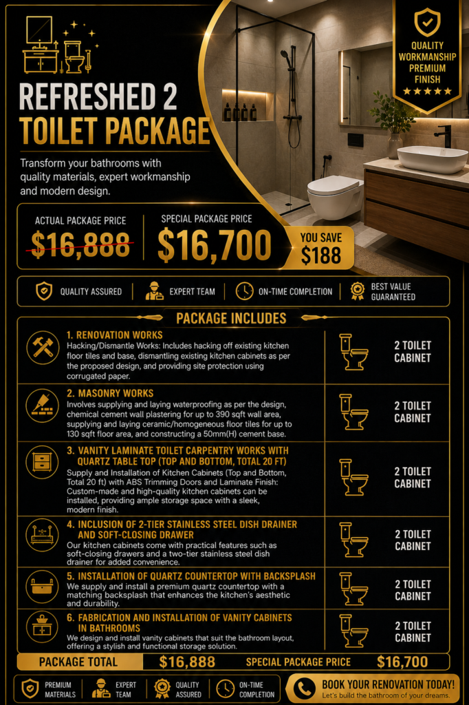 Refreshed 2 Toilet Package